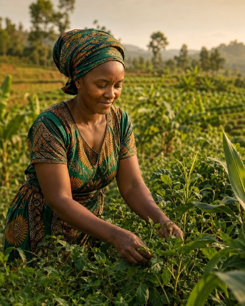 Portrait d’une agricultrice de la coopérative de Rukira